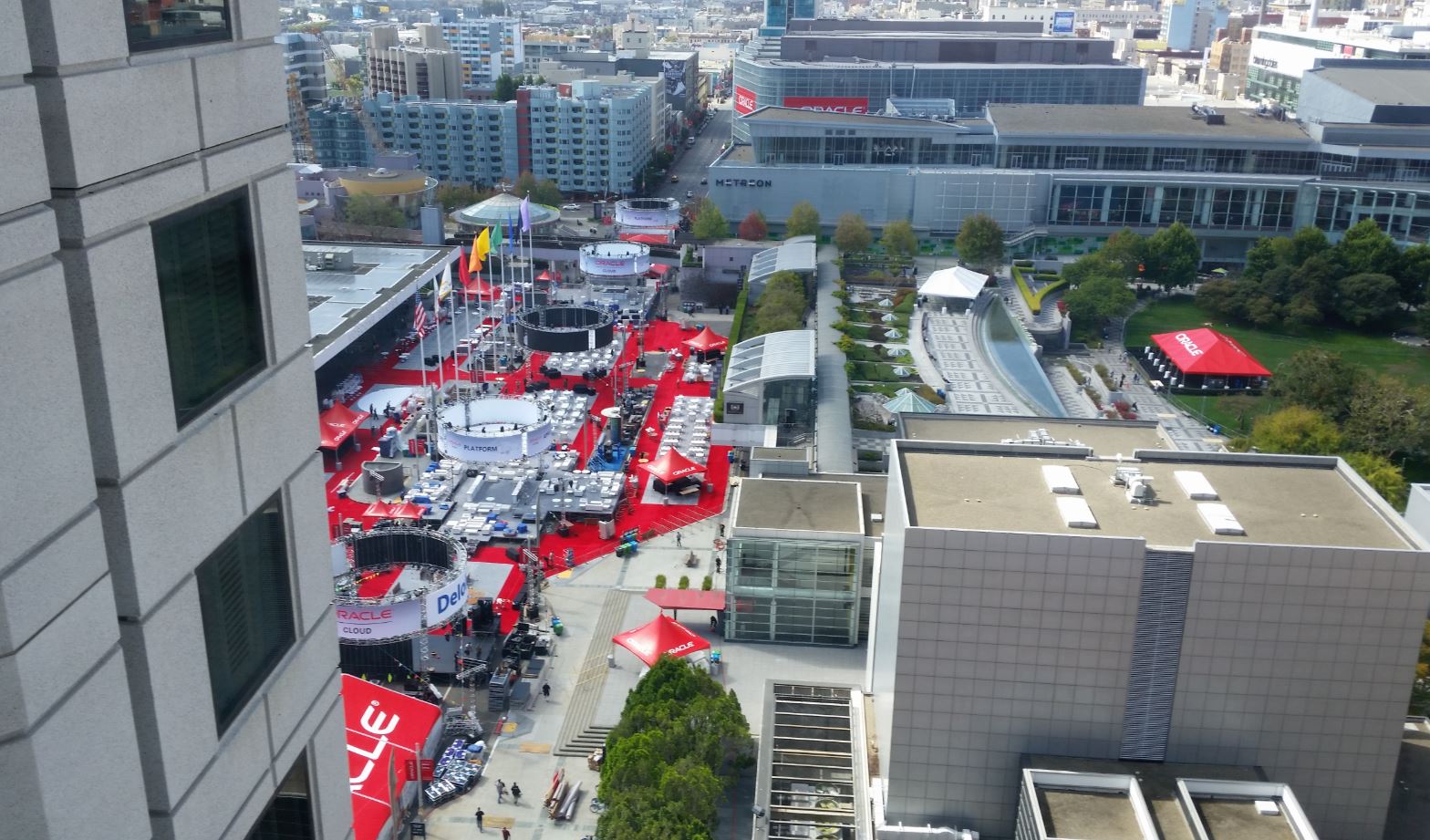 2014 Oracle OpenWorld view from our building.