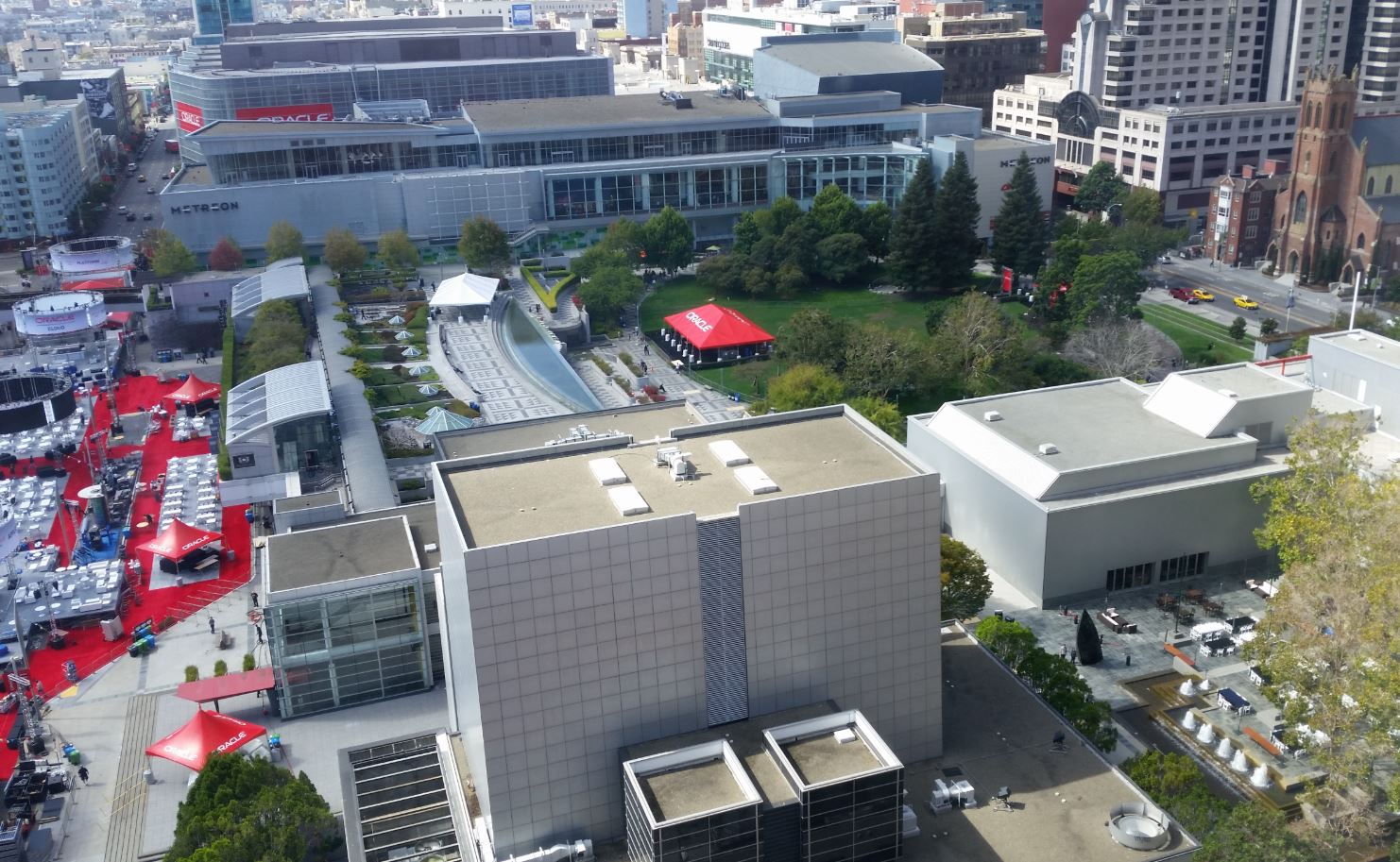2014 Oracle OpenWorld view from our building's right side.
