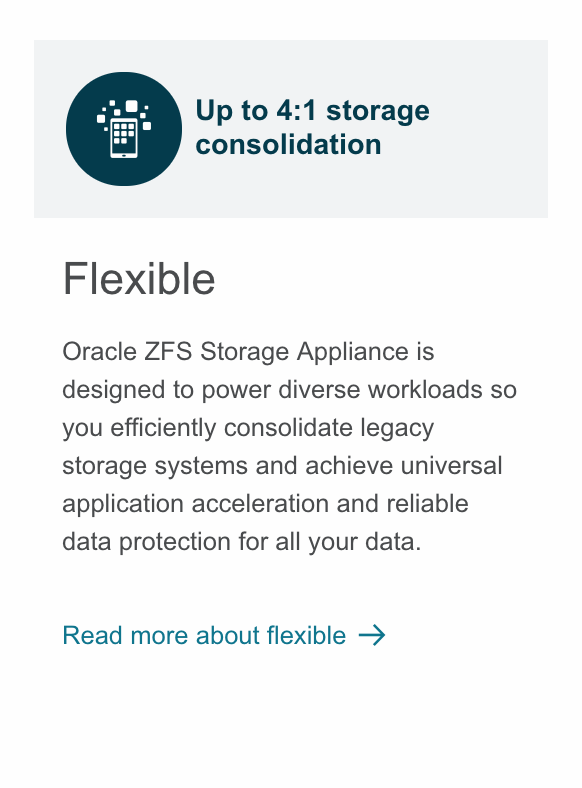 Oracle ZFS Storage Appliance is designed to power diverse workloads.